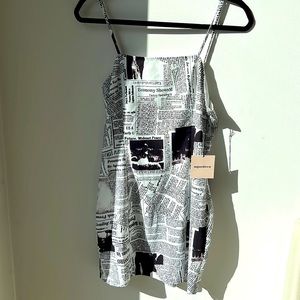Letizia Printed Mini Dress in Black & White
superdown